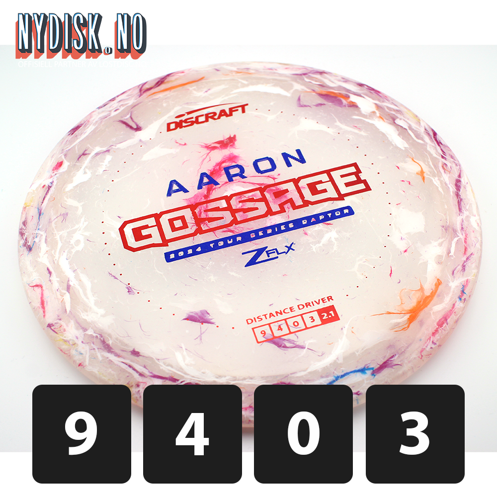 Discraft Jawbreaker Z FLX Raptor - Aaron Gossage 2024